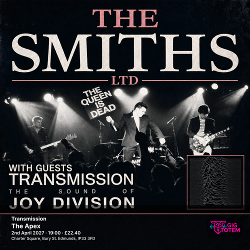 The Smiths Ltd + Transmission The Smiths Ltd at The Apex on 2 April 2027 gig poster