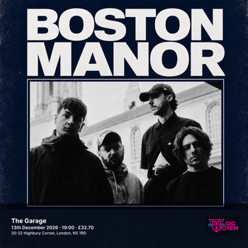 Boston Manor at The Garage on 13 December 2026 gig poster