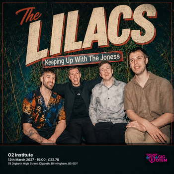 The Lilacs at O2 Institute on 12 March 2027 gig poster