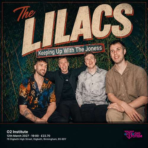 The Lilacs at O2 Institute on 12 March 2027 gig poster