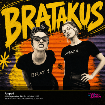 Bratakus at Amped on 11 September 2026 gig poster