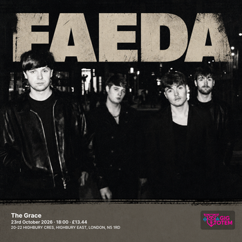 FAEDA at The Grace on 23 October 2026 gig poster