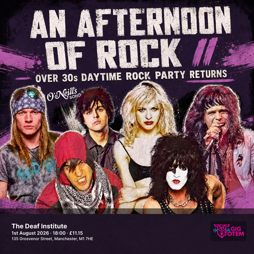 AN AFTERNOON OF ROCK at The Deaf Institute on 1 August 2026 gig poster