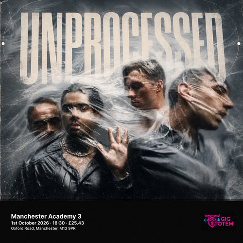 Unprocessed Daedric at Manchester Academy 3 on 1 October 2026 gig poster