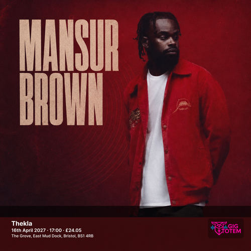 Mansur Brown at Thekla on 16 April 2027 gig poster