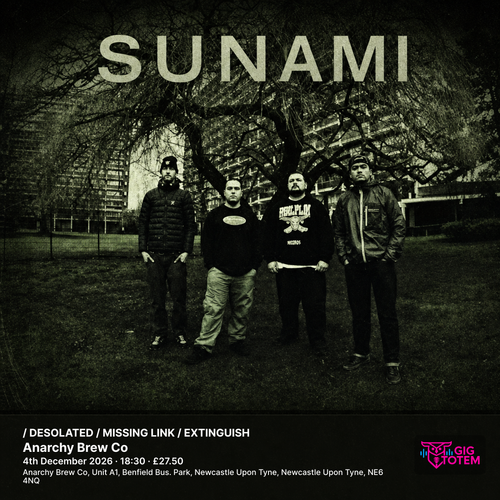 Sunami Desolated at Anarchy Brew Co on 4 December 2026 gig poster