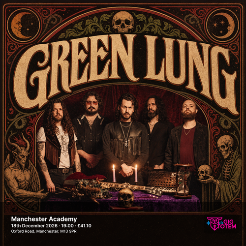 Green Lung plus High on Fire, Gnaw Me - The Dance to the Grave Tour MMXXVI Green Lung, HIGH ON FIRE, Gnaw Me december 2026 tour poster