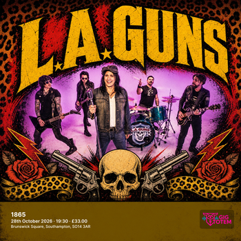 La Guns L.A. Guns, Sticks N' Stones at 1865 on 28 October 2026 gig poster