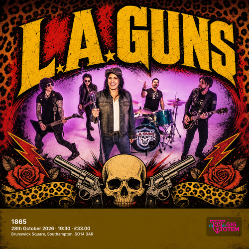 La Guns L.A. Guns, Sticks N' Stones at 1865 on 28 October 2026 gig poster