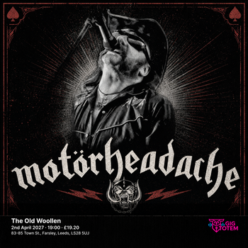 MOTöRHEADACHE at The Old Woollen on 2 April 2027 gig poster