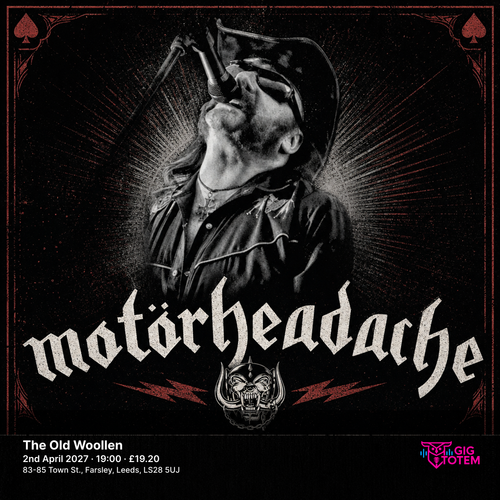 MOTöRHEADACHE at The Old Woollen on 2 April 2027 gig poster