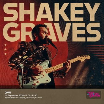 Shakey Graves at QMU on 1 September 2026 gig poster
