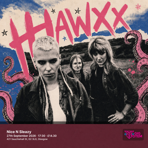 Hawxx at Nice N Sleazy on 27 September 2026 gig poster