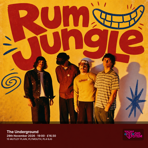 Rum Jungle at The Underground on 29 November 2026 gig poster