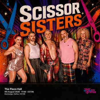 Scissor Sisters at The Piece Hall on 9 August 2026 gig poster