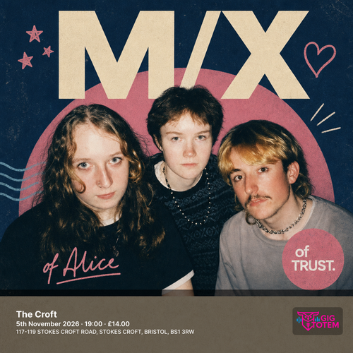 M/X at The Croft on 5 November 2026 gig poster