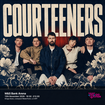 Courteeners The Lathums at M&S Bank Arena on 13 November 2026 gig poster