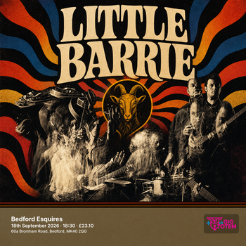 Little Barrie at Esquires on 18 September 2026 gig poster