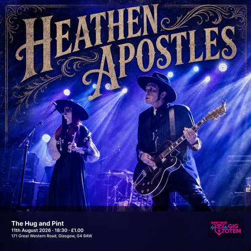 Heathen Apostles at The Hug and Pint on 11 August 2026 gig poster