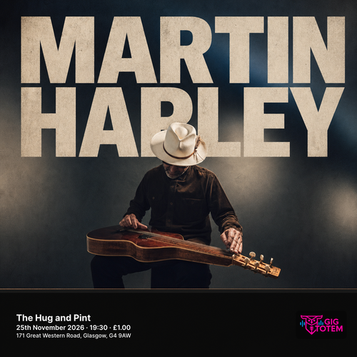 Martin Harley at The Hug and Pint on 25 November 2026 gig poster