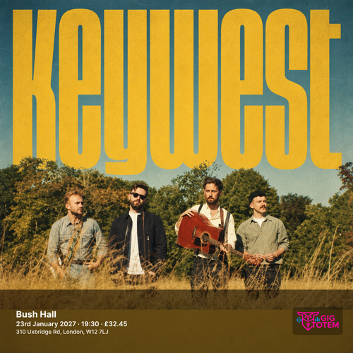 KEYWEST - LIVE IN LONDON KeyWest at Bush Hall on 23 January 2027 gig poster
