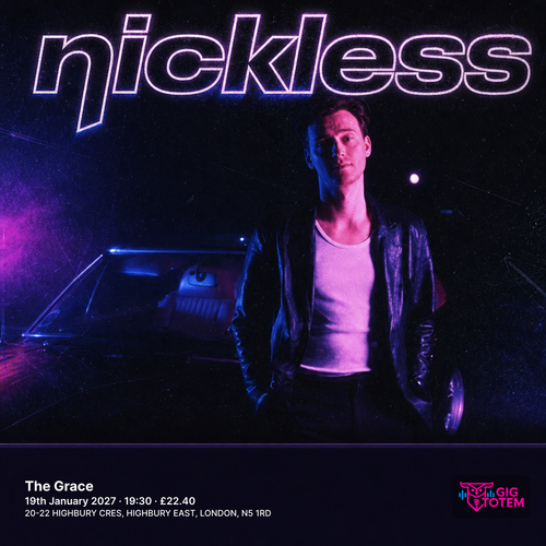 Nickless at The Grace on 19 January 2027 gig poster