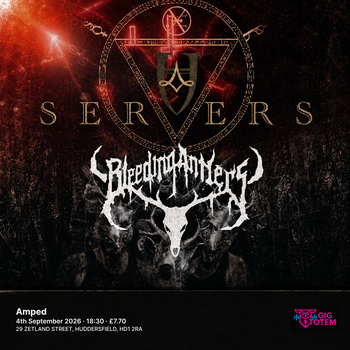 Servers + Bleeding Antlers at Amped on 4 September 2026 gig poster