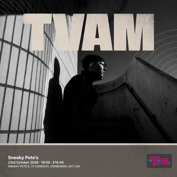 TVAM at Sneaky Pete's on 23 October 2026 gig poster