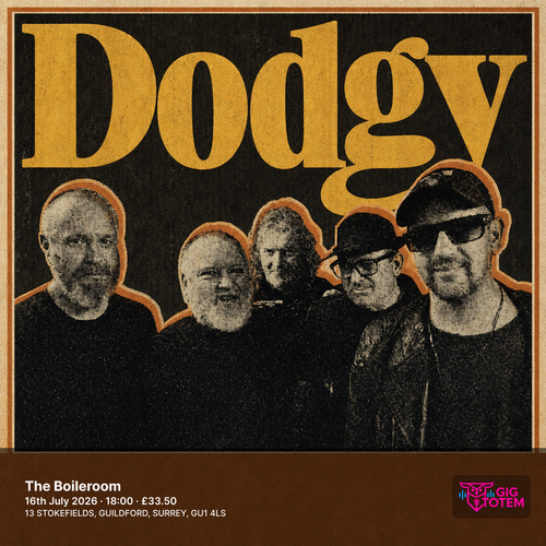 Dodgy at The Boileroom on 16 July 2026 gig poster