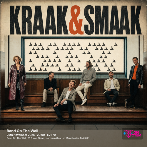 Kraak & Smaak at Band On The Wall on 26 November 2026 gig poster