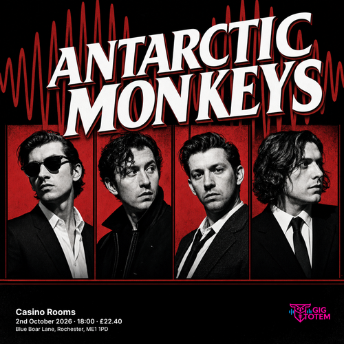 Antarctic Monkeys at Casino Rooms on 2 October 2026 gig poster