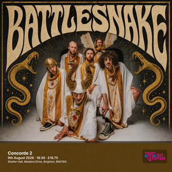Battlesnake at Concorde 2 on 9 August 2026 gig poster