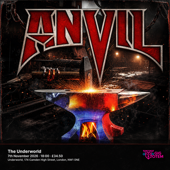 Anvil at The Underworld on 7 November 2026 gig poster