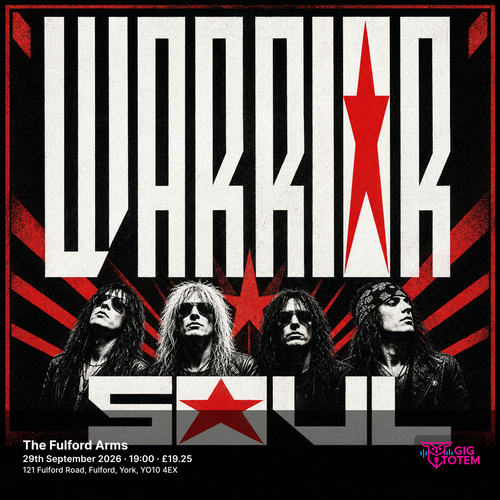 WARRIOR SOUL at The Fulford Arms on 29 September 2026 gig poster
