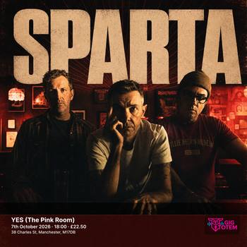 SPARTA at YES (The Pink Room) on 7 October 2026 gig poster