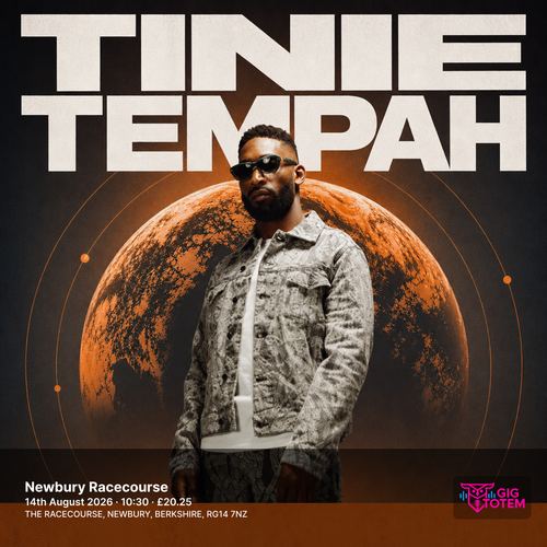 Tinie Tempah at Newbury Racecourse on 14 August 2026 gig poster