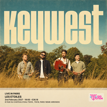 KEYWEST - LIVE IN PARIS KeyWest at LES ETOILES on 2 February 2027 gig poster