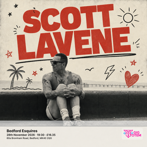 Scott Lavene at Esquires on 28 November 2026 gig poster