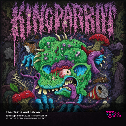 King Parrot at The Castle and Falcon on 13 September 2026 gig poster