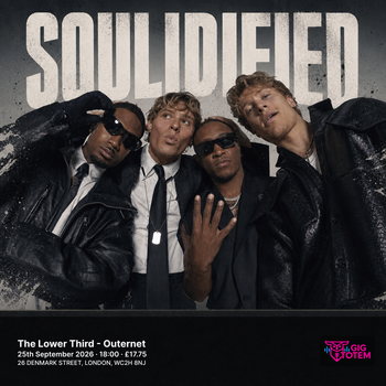 Soulidified at The Lower Third on 25 September 2026 gig poster