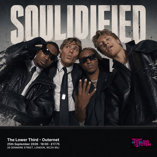 Soulidified at The Lower Third on 25 September 2026 gig poster
