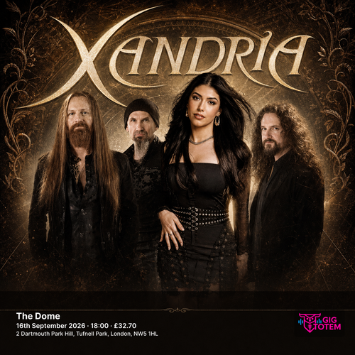 Xandria at The Dome on 16 September 2026 gig poster