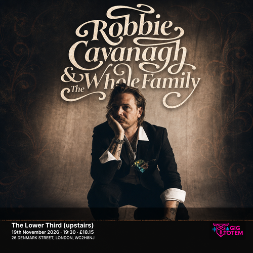 Robbie Cavanagh at The Lower Third (upstairs) on 19 November 2026 gig poster