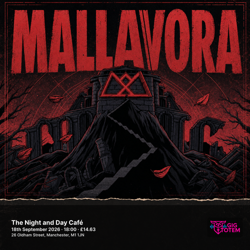 Mallavora Sixth Wonder at Night & Day Cafe on 18 September 2026 gig poster