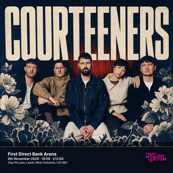 Courteeners The Lathums at First Direct Bank Arena on 6 November 2026 gig poster