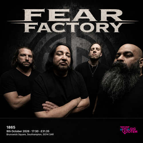 Fear Factory at 1865 on 9 October 2026 gig poster