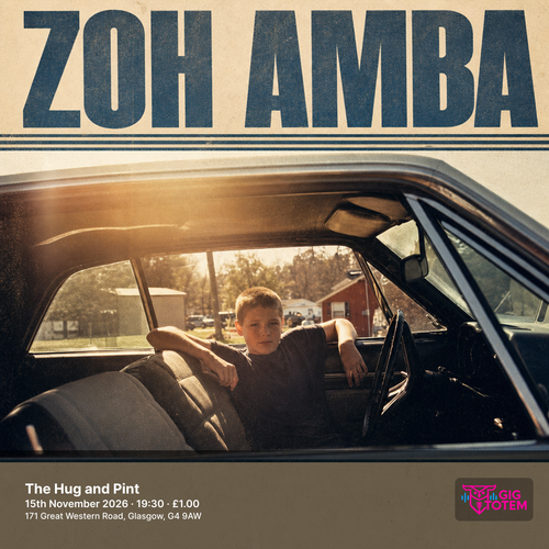 Zoh Amba at The Hug and Pint on 15 November 2026 gig poster