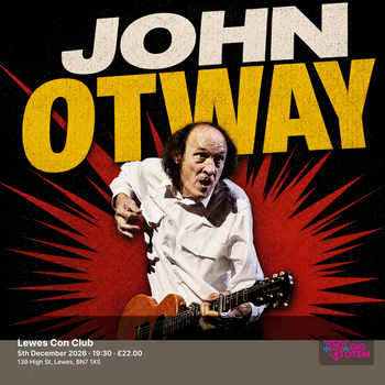 John Otway at Lewes Con Club on 5 December 2026 gig poster