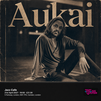 Aukai at Jazz Cafe on 21 April 2027 gig poster