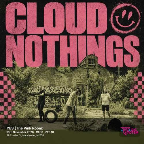 Cloud Nothings at YES (The Pink Room) on 10 November 2026 gig poster